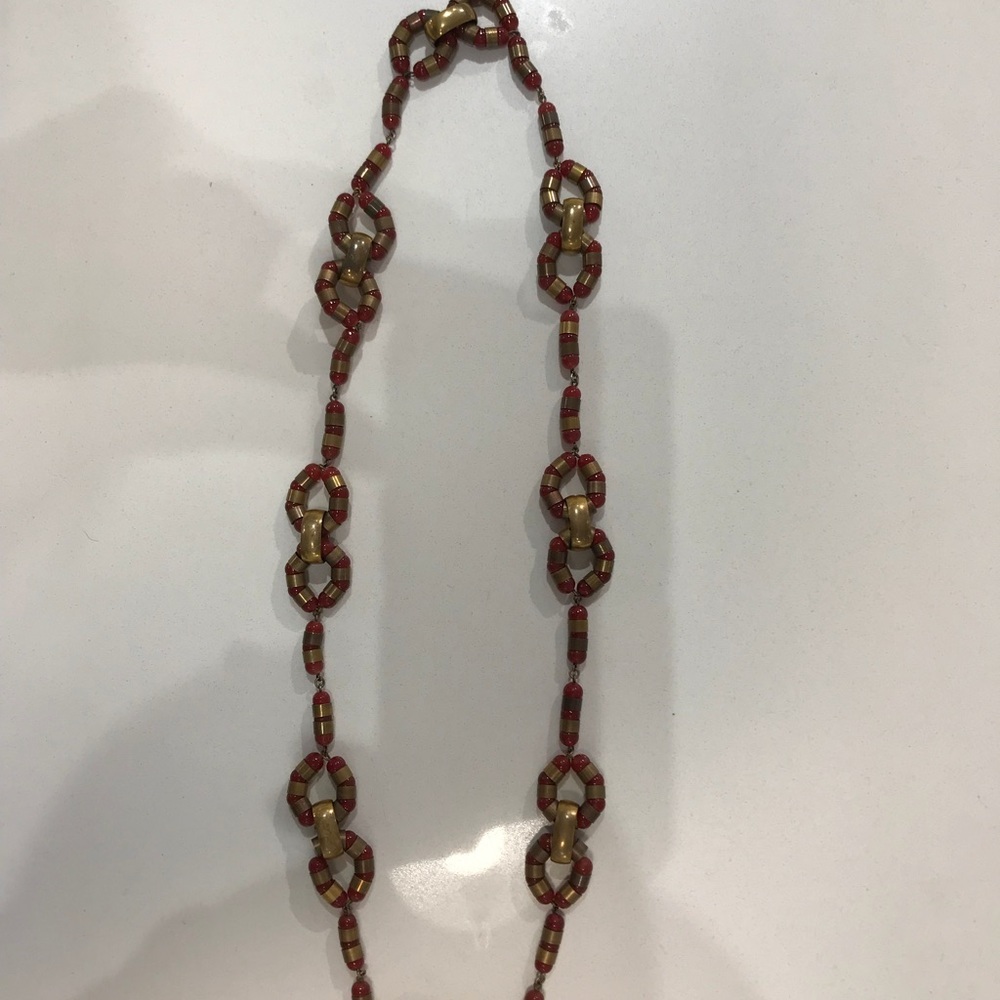 Dramatic Vintage  1940’s Carnelian Necklace - Picture 3 of 6